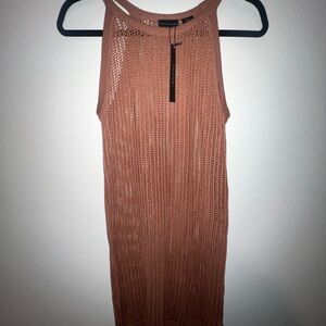 Tahari Women's Brown Knit Swim Coverup